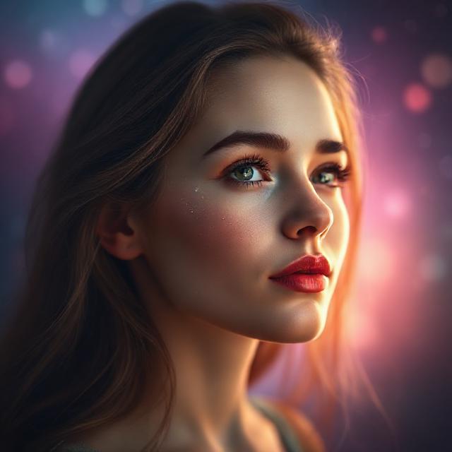 cosmic portrait photography bokeh