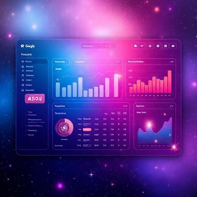 cosmic dashboard ui charts stars