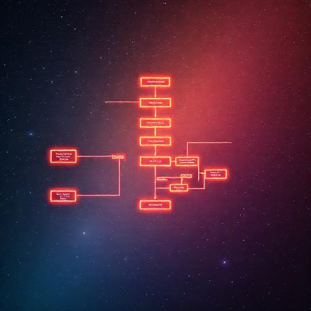 cosmic ux flowchart neon nodes