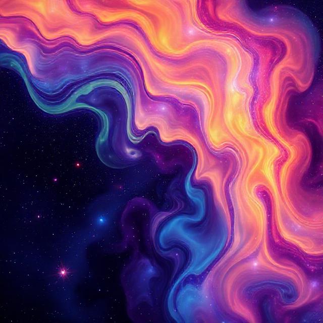 cosmic generative art fluid nebula