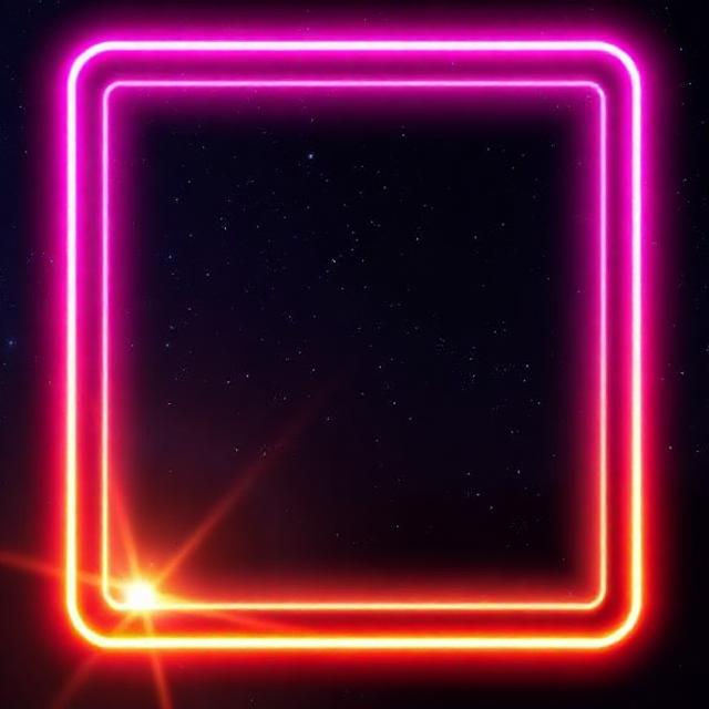 cosmic short video thumbnail neon frame