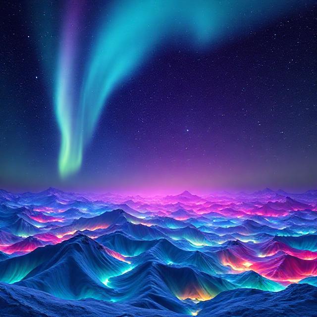 cosmic fractal landscape aurora
